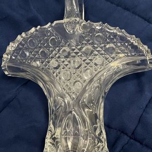 Vintage diamonds and buttons cut glass crystal vase